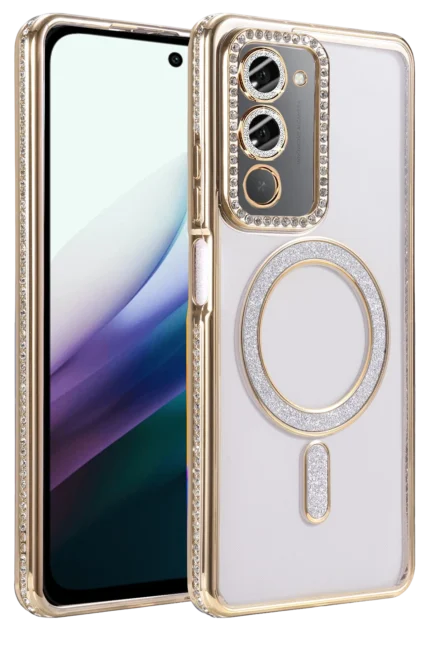 Uray store Xiaomi Redmi 15 4G Joke Simli Magneticsafe Kılıf - Gold