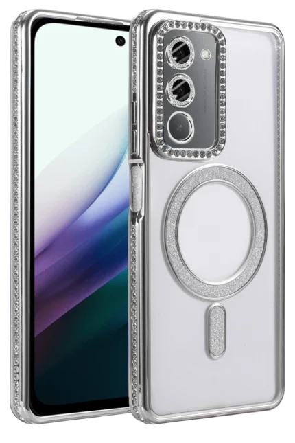 Uray store Xiaomi Redmi 15 4G Joke Simli Magneticsafe Kılıf - Gümüş