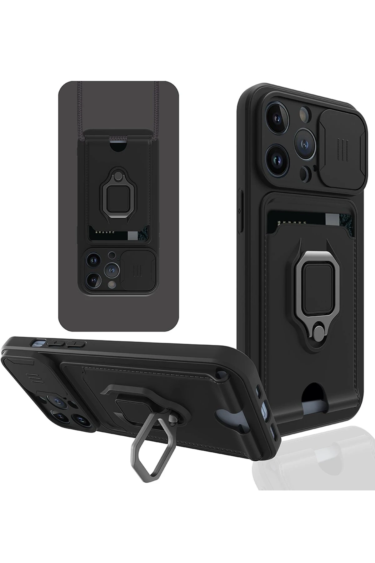newface-iphone-14-pro-max-kilif-zuma-kartvizitli-yuzuklu-silikon-siyah-default Uray store Apple iPhone 14 Pro Max Kılıf Zuma Kartvizitli Yüzüklü Silikon - Siyah - Görsel 1