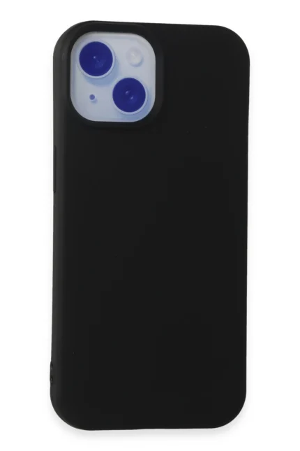 Uray store Apple iPhone 15 Kılıf Nano içi Kadife Silikon - Siyah