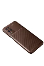 Uray store Oppo A54 4G Kılıf Auto Focus Karbon Kapak - Kahverengi - Görsel 2