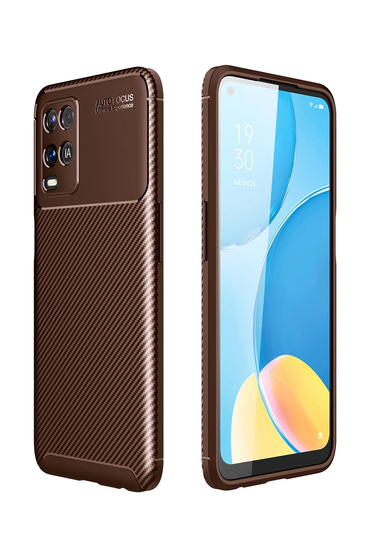 newface-oppo-a54-4g-kilif-auto-focus-karbon-kapak-kahverengi-default Uray store Oppo A54 4G Kılıf Auto Focus Karbon Kapak - Kahverengi - Görsel 1