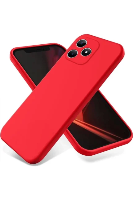 Uray store Realme Note 50 4G Kılıf First Silikon - Kırmızı