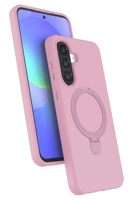 Uray store Samsung Galaxy A37 5G Regal Magsafe Standlı Kapak - Açık Pembe