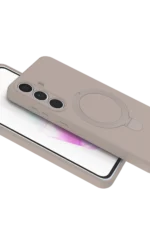 Uray store Samsung Galaxy S24 FE Regal Magsafe Standlı Kapak - Çöl Titanyum - Görsel 4
