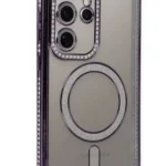Uray store Samsung Galaxy S24 Ultra Kılıf Joke Simli Magneticsafe Kılıf - Derin Mor