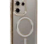Uray store Samsung Galaxy S24 Ultra Kılıf Joke Simli Magneticsafe Kılıf - Gold