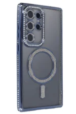 Uray store Samsung Galaxy S24 Ultra Kılıf Joke Simli Magneticsafe Kılıf - Lacivert