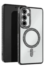 Uray store Samsung Galaxy S25 Plus Kılıf Joke Simli Magneticsafe Kılıf - Siyah
