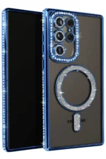 Uray store Samsung Galaxy S25 Ultra Kılıf Joke Simli Magneticsafe Kılıf - Lacivert