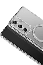 Uray store Samsung Galaxy S26 Joke Simli Magneticsafe Kılıf - Gümüş - Görsel 2