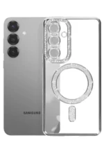 Uray store Samsung Galaxy S26 Joke Simli Magneticsafe Kılıf - Gümüş - Görsel 3
