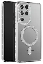 Uray store Samsung Galaxy S26 Ultra Joke Simli Magneticsafe Kılıf - Gümüş