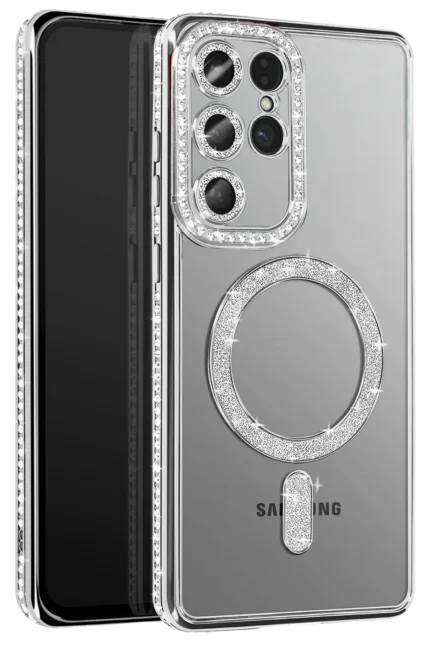 Uray store Samsung Galaxy S26 Ultra Joke Simli Magneticsafe Kılıf - Gümüş