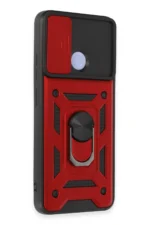 Uray store Xiaomi Redmi 12C Kılıf Pars Lens Yüzüklü Silikon - Kırmızı - Görsel 2