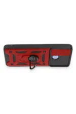 Uray store Xiaomi Redmi 12C Kılıf Pars Lens Yüzüklü Silikon - Kırmızı - Görsel 3