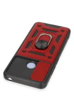 Uray store Xiaomi Redmi 12C Kılıf Pars Lens Yüzüklü Silikon - Kırmızı - Görsel 4