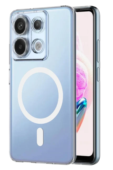 Uray store Xiaomi Redmi Note 13 Pro 4G Combo Sert Şeffaf Magsafe Kapak - Şeffaf