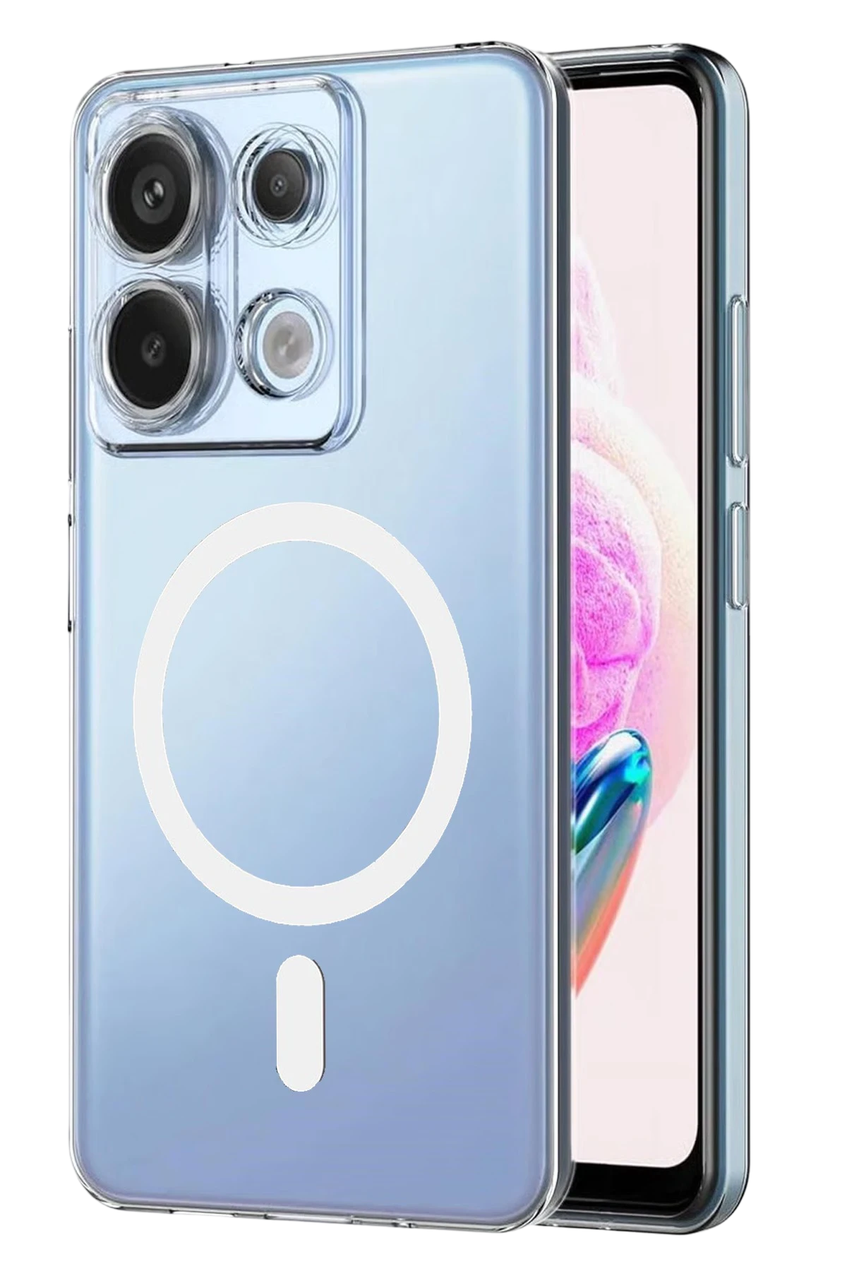 newface-xiaomi-redmi-note-13-pro-4g-combo-sert-seffaf-magsafe-kapak-seffaf-default Uray store Xiaomi Redmi Note 13 Pro 4G Combo Sert Şeffaf Magsafe Kapak - Şeffaf - Görsel 1