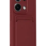 Uray store Xiaomi Redmi Note 13 Pro 4G Kılıf Kelvin Kartvizitli Silikon - Bordo