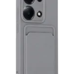 Uray store Xiaomi Redmi Note 13 Pro 4G Kılıf Kelvin Kartvizitli Silikon - Gri