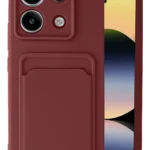 Uray store Xiaomi Redmi Note 13 Pro 5G Kılıf Kelvin Kartvizitli Silikon - Bordo