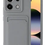 Uray store Xiaomi Redmi Note 13 Pro 5G Kılıf Kelvin Kartvizitli Silikon - Gri