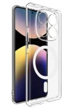 Uray store Xiaomi Redmi Note 14 Pro 4G Combo Sert Şeffaf Magsafe Kapak - Şeffaf