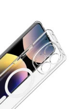 Uray store Xiaomi Redmi Note 14 Pro 4G Combo Sert Şeffaf Magsafe Kapak - Şeffaf - Görsel 3