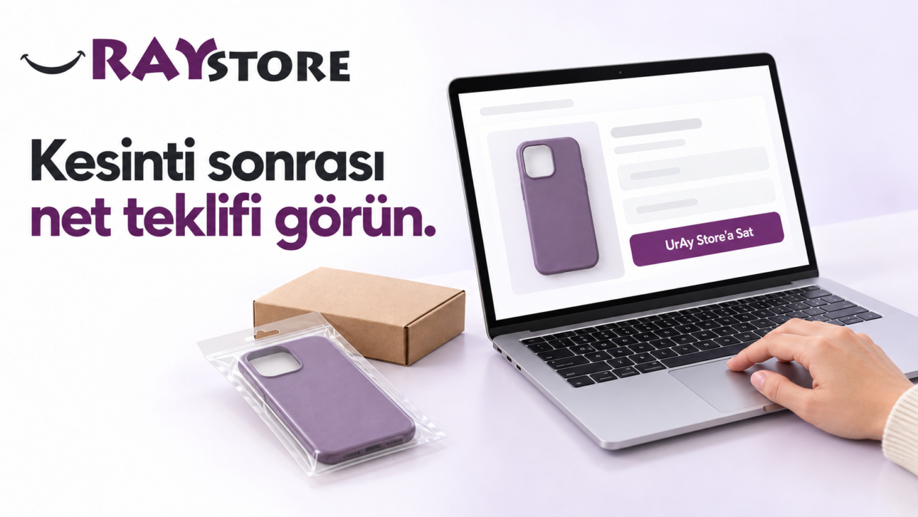 UrAy Store'a Sat ekranında kesinti sonrası net teklifin gösterilmesini anlatan görsel